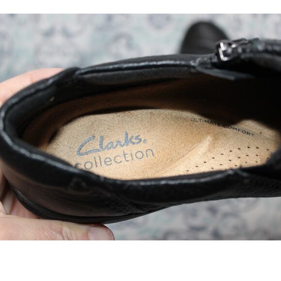 Clarks Black Leather Sneakers - Picture 7 of 11